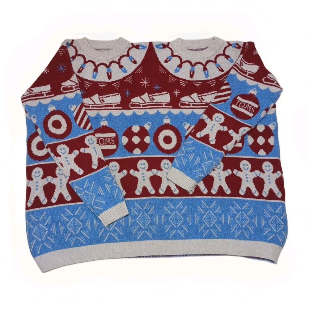 TOMS for Target 2-Headed Wool Ugly Christmas Holiday Sweater One‎ Size